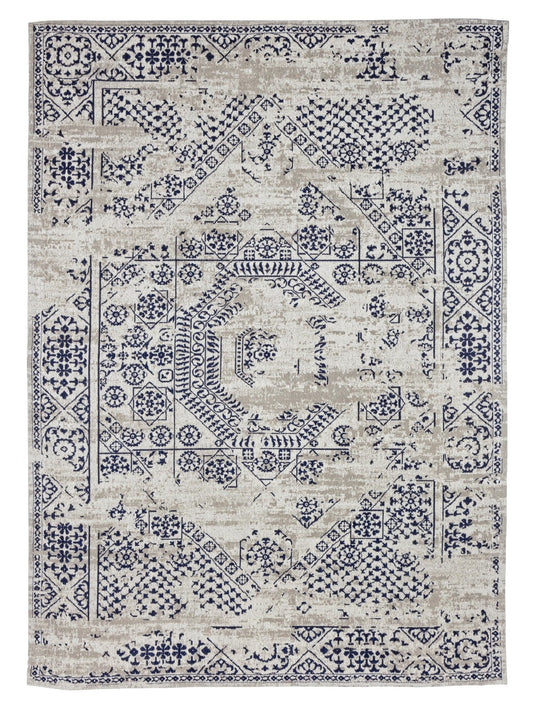 Bombay Blue Cotton Carpet - LoNiu Home