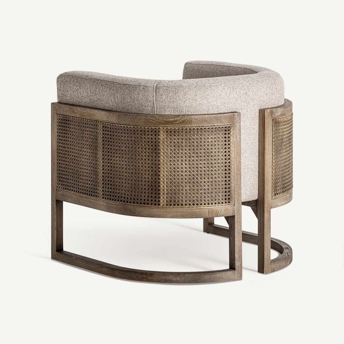 Leiwen Armchair with Rattan - LoNiu Home