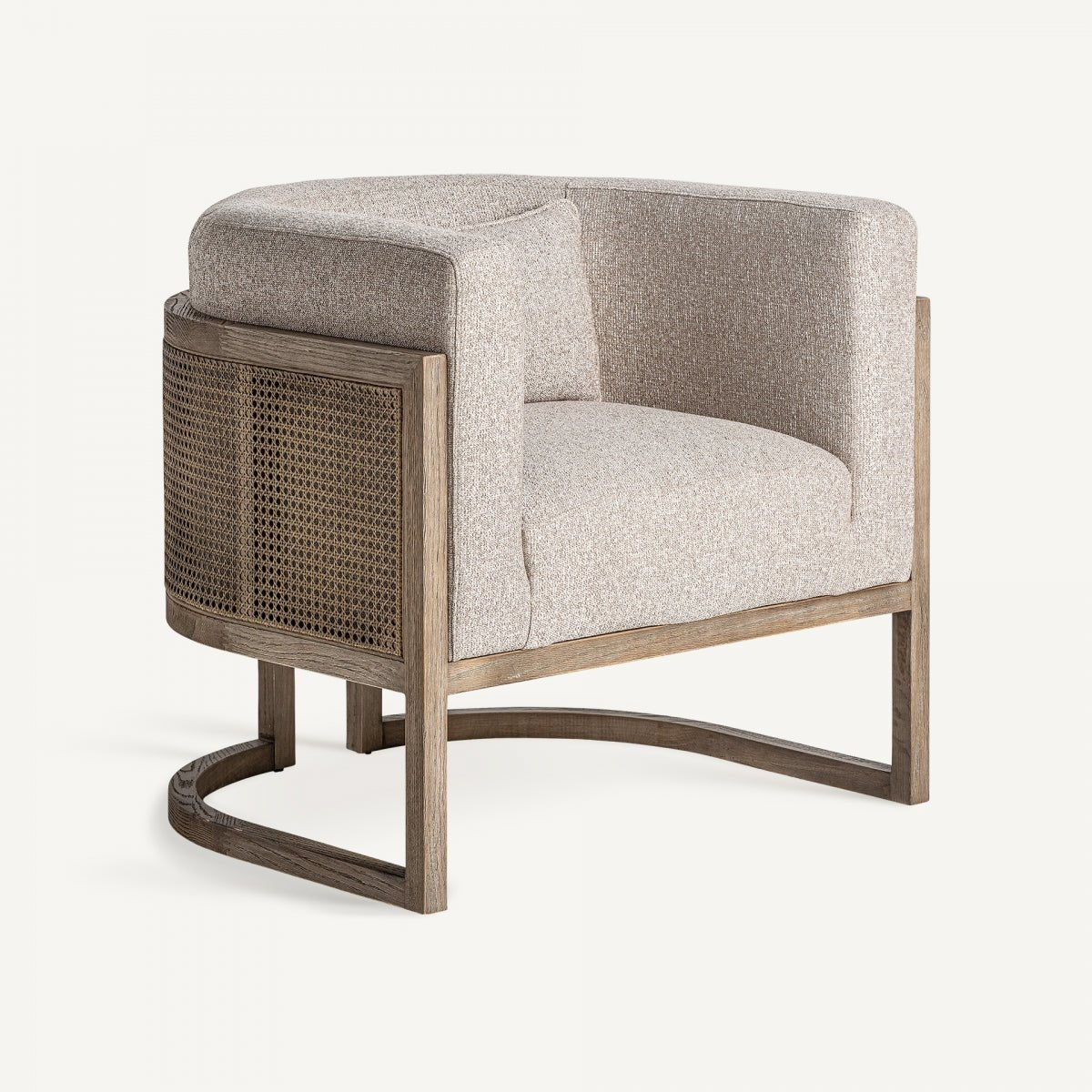 Leiwen Armchair with Rattan - LoNiu Home