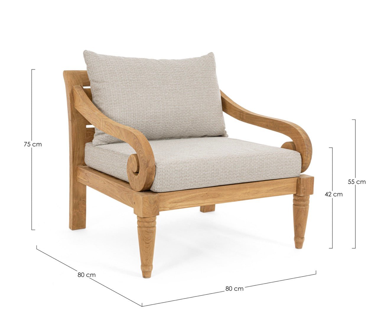 Nusa Dua Outdoor Armchair - Premium Outdoor Furniture - LoNiu Home