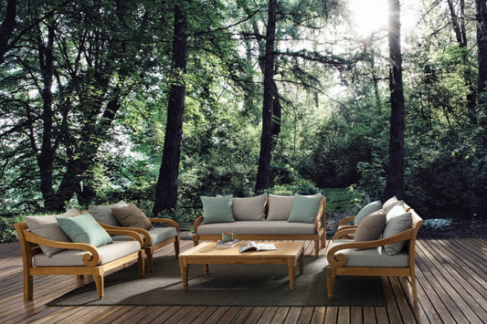 Nusa Dua Teak Outdoor 3 Seater Sofa - Premium Outdoor Furniture - LoNiu Home