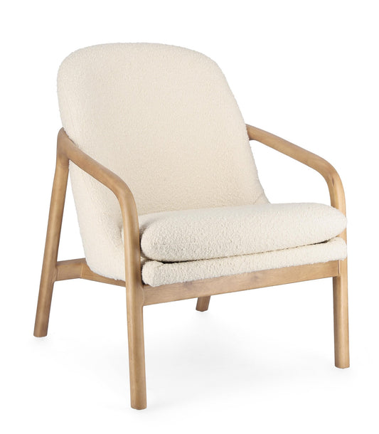 Upholstered Bouclé Armchair - LoNiu Home